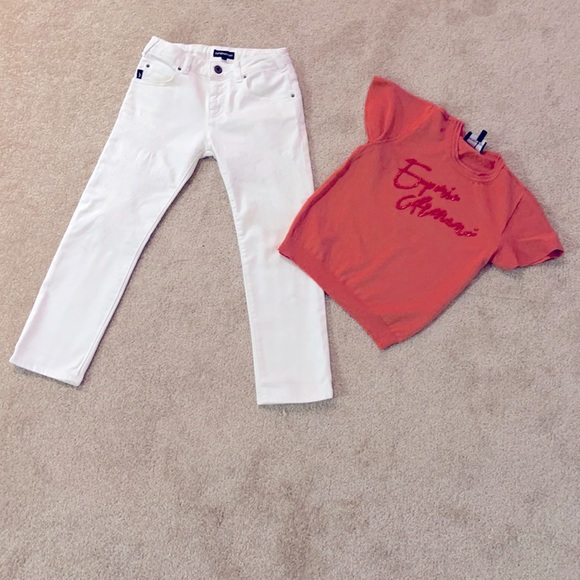 Emporio Armani Girls Pullover and Jeans - Size 6Y - Picture 1 of 9